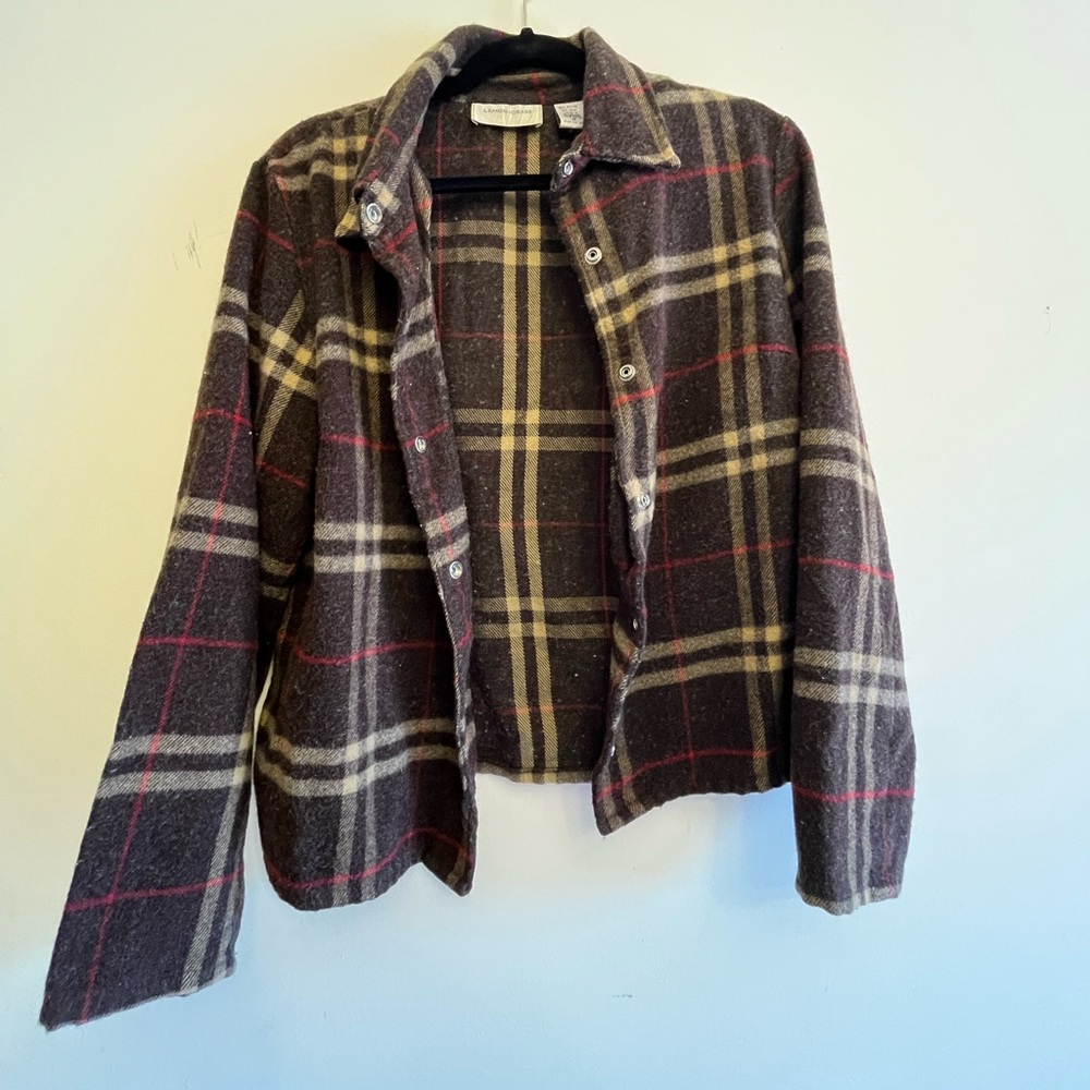 Cottagecore Lemon Grass Plaid Women's Jacket